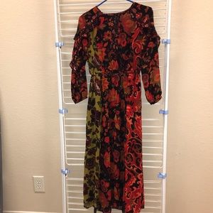 LOFT Multicolored Floral Maxi Dress Size SP